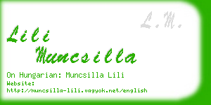 lili muncsilla business card